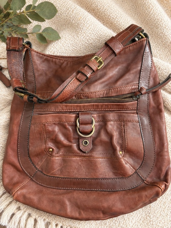 Tano Handbags - TANO Brown Leather Hobo Shoulder Bag Vintage Y2K Boho